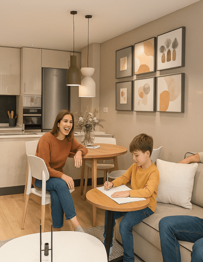 Salon con familia Argales Central: Promoción de obra nueva